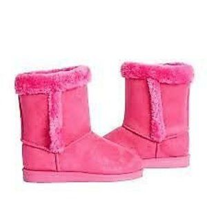Fab Kids Fabkids pink faux fur trim 8 Winter